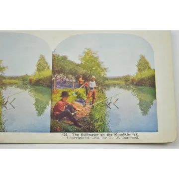 Stereoview By T. W. Ingersoll - No.426 - The Stillwater On The Kinnikinnick - Antique 1903