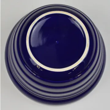 Cobalt Blue Pottery Mixing Bowl - 8.25 Wide