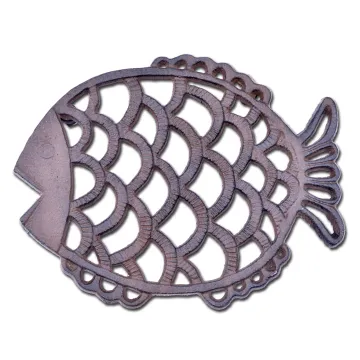 Decorative Cast Iron Trivet - Fish - 7.75" Wide