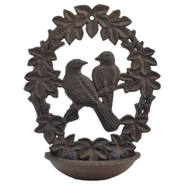 Decorative Cast Iron Wall Mount Bird Feeder - 9.75 Long
