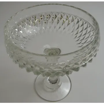 Indiana Glass Diamond Point Clear - Candy Dish - 7.25 Tall