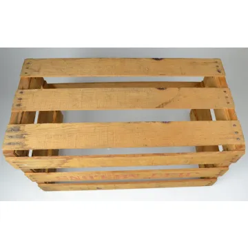 Handmade Jeff Melons Vintage Wooden Crate - 13.25 Tall