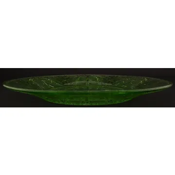 Tiara Crystal - Sandwich Light Green Pattern - Dinner Plate - 10.25 Wide