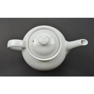 Porcelain White Lidded Teapot - 6 Tall