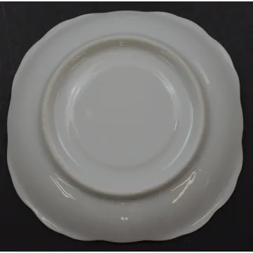 Porcelain Teacup & Saucer Set - Hand Painted Floral Pattern - Signed Lindy