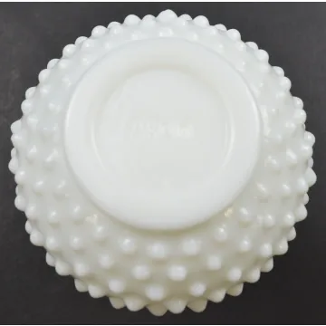 Avon Hobnail Milk Glass Cruet / Cologne Bottle With Stopper - 6 Tall