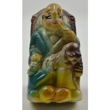 Vintage Grandma & Grandpa In Rocking Chairs Plastic Salt & Pepper Shakers