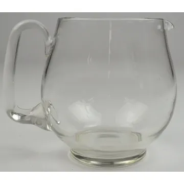 Clear Glass Water Pitcher With Applied Handle - 6 Tall
