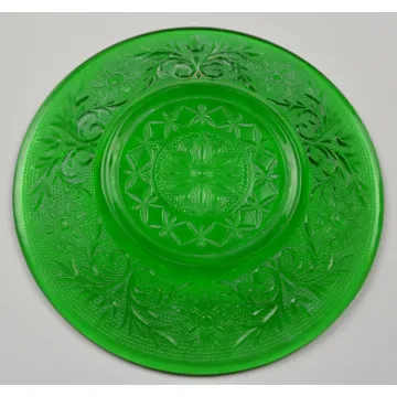 Anchor Hocking - Sandwich Forest Green Pattern - Custard Cup Liner - 4.375