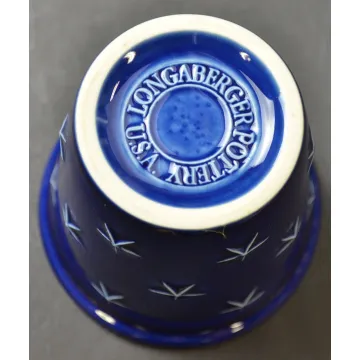 Longaberger Pottery Candle Votive - Proudly American Pattern - 3 Tall