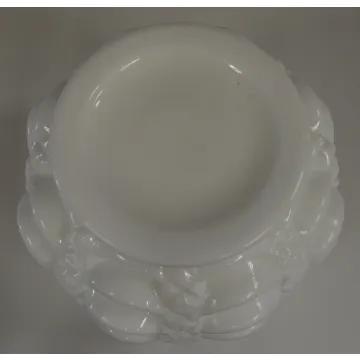 Vinage Milk Glass Rose Bowl - Drape Pattern - 4.25 Tall