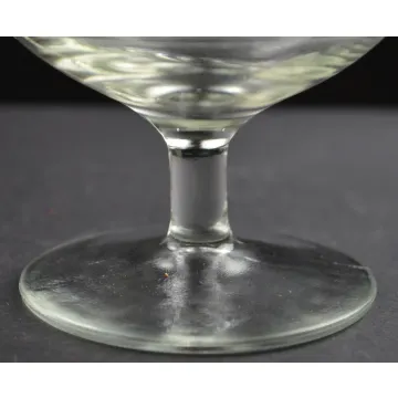Clear Etched Glass Criss Cross Pattern Sherbet - 3.5 Tall