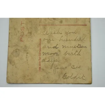 Vintage Postcard - Birthday Greetings - Early 1900's