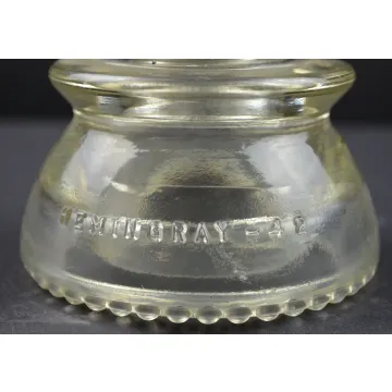 Vintage Hemingray No. 42 Clear Glass Insulator - 11-52 - 4 Tall