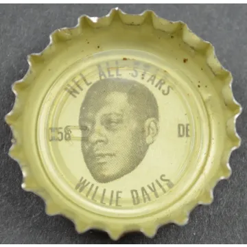 Coca Cola NFL All Star King Size Coke Bottle Cap - Green Bay Packer Willie Davis