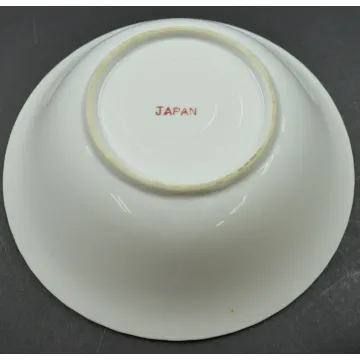 Decorative China Floral Pattern Pink Edged Bowl - 7 Round