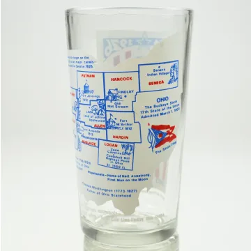 Pepsi Cola Ohio Bicentennial Glass - Erie Canal And The Railroad - 5 Tall